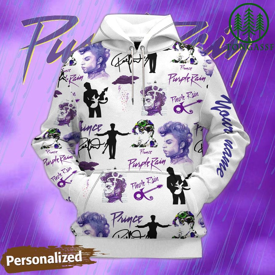34 Personalized The Artist PRINCE band purple rain 3d Hoodie