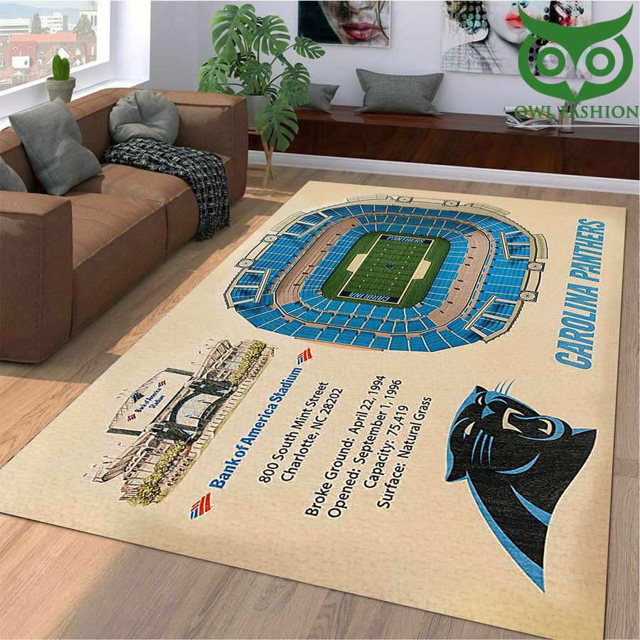 Fan Design Carolina Panthers Stadium 3D View Area Rug