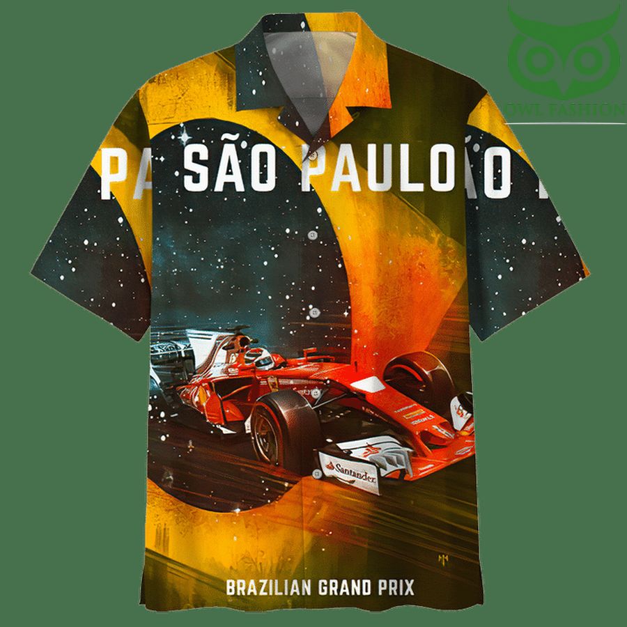 FORMULA CAR RACING SAO PAULO BRAZILIAN GRAND PRIX HAWAIIAN SHIRT