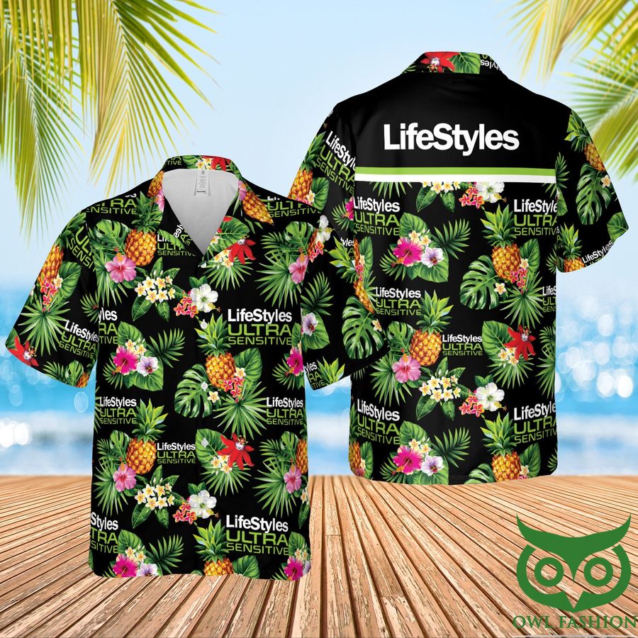 LifeStyles Ultra Sensitive Condoms Green Hawaiian Shirt