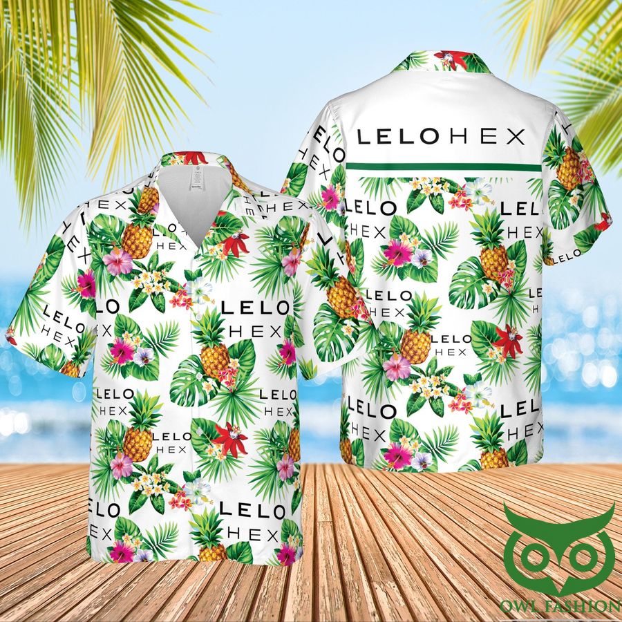 LELO HEX Condoms Green and White Hawaiian Shirt