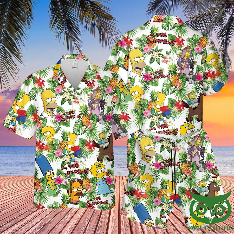 The Simpsons Characters Hawaiian Shirt Shorts