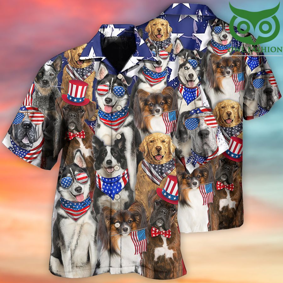 37 Dogs love independence day style Hawaiian Shirt