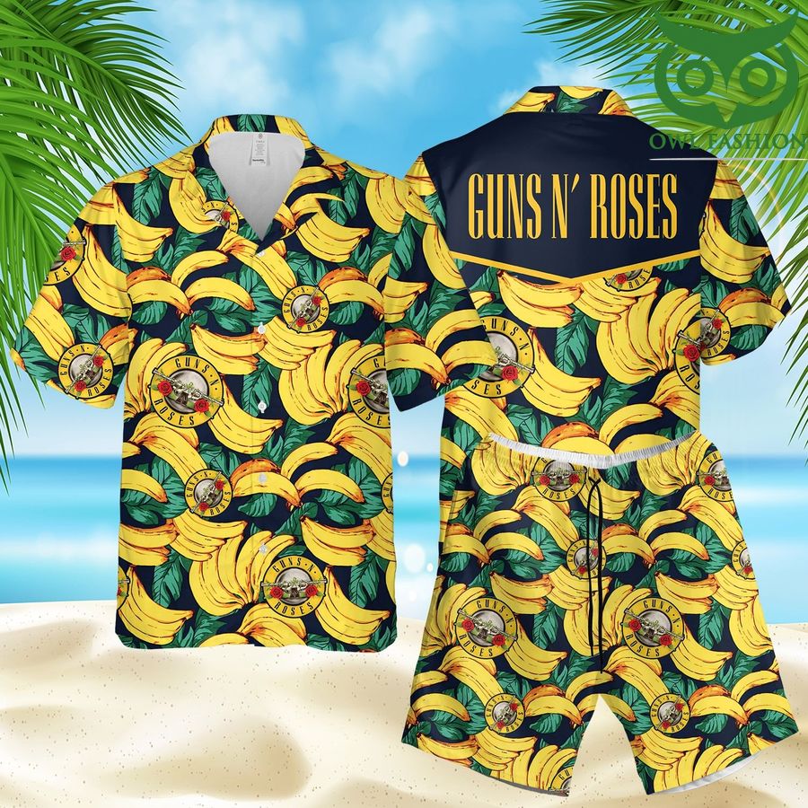 Guns' n Roses' Banana 3D Hawaii Shirts Shorts summer