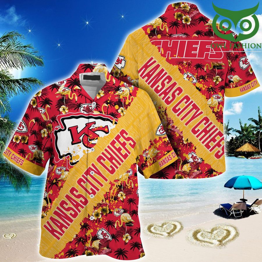 Kansas City Chiefs NFL yellow shade Trending Summer Hawaiian Shirt 
