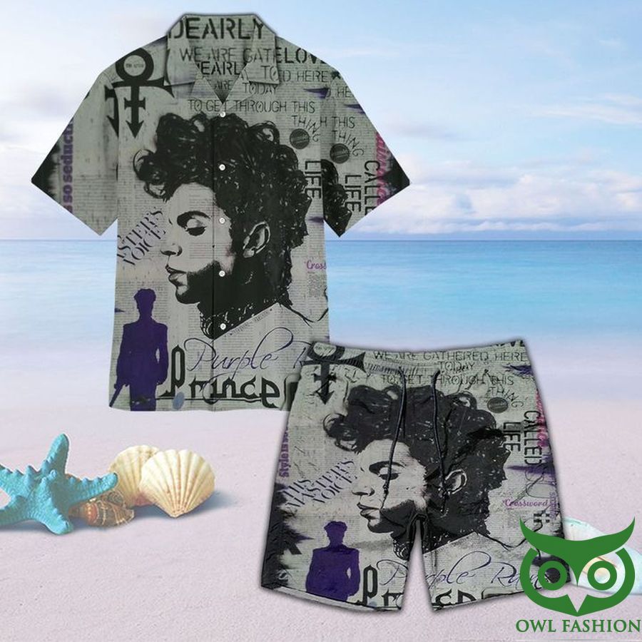 The Artist Prince Purple Master Voice Hawaiian Shirt Shorts