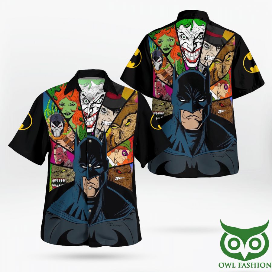 Batman Animated and Villain Face Hawaiian Shirt