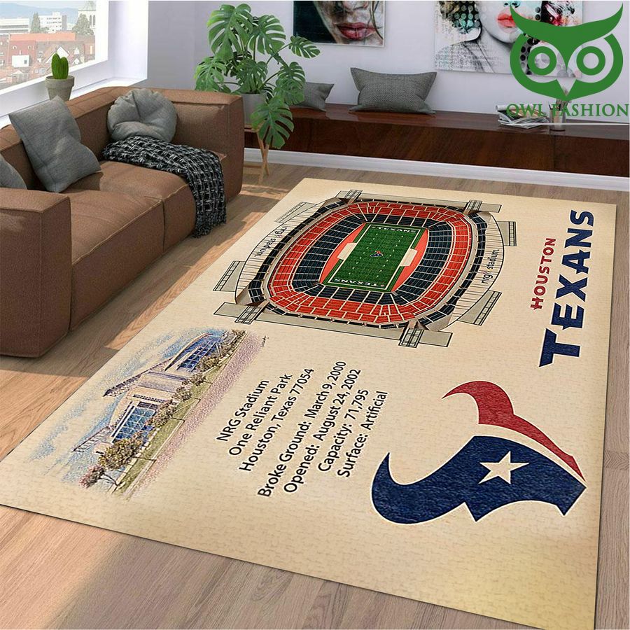 Fan Design Houston Texans Stadium 3D View Area Rug