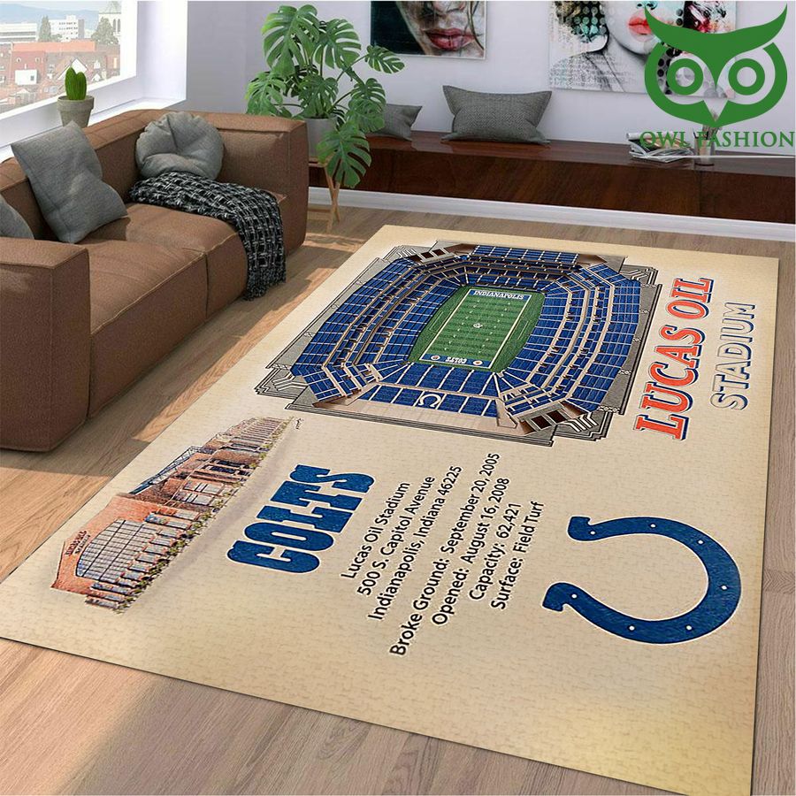 Fan Design Indianapolis Colts Stadium 3D View Area Rug