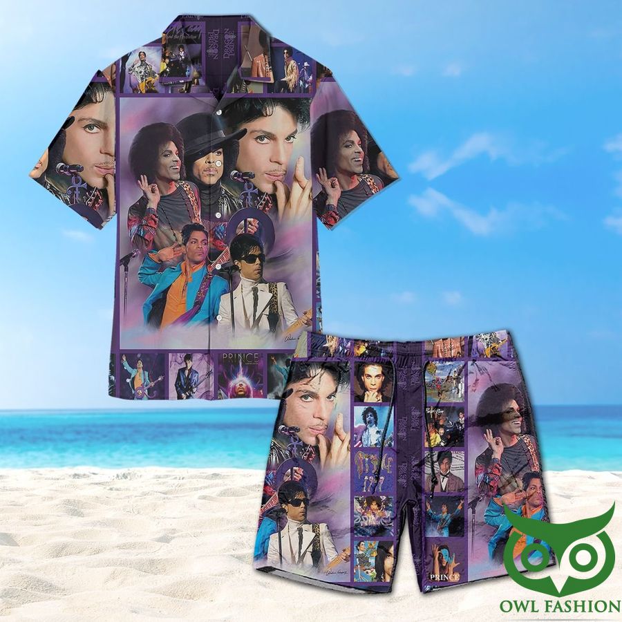 The Artist Prince Performance Outfits Hawaiian Shirt Shorts