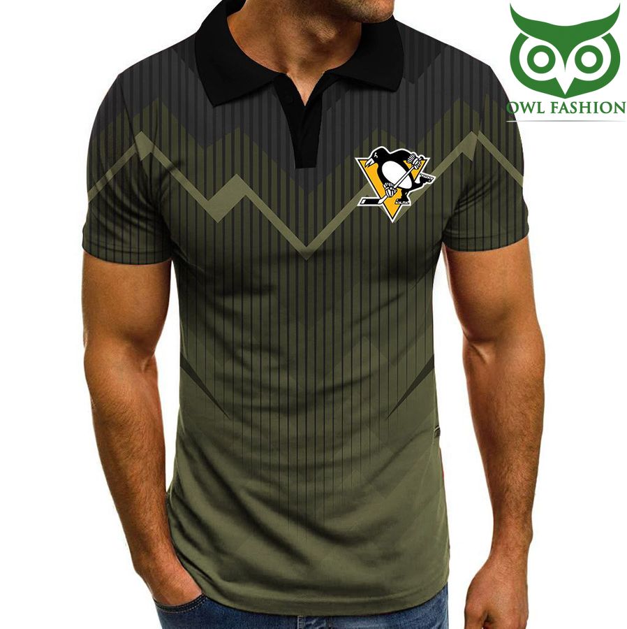 382 NHL Pittsburgh Penguins Specialized Polo With Multi Color Limited Edtion