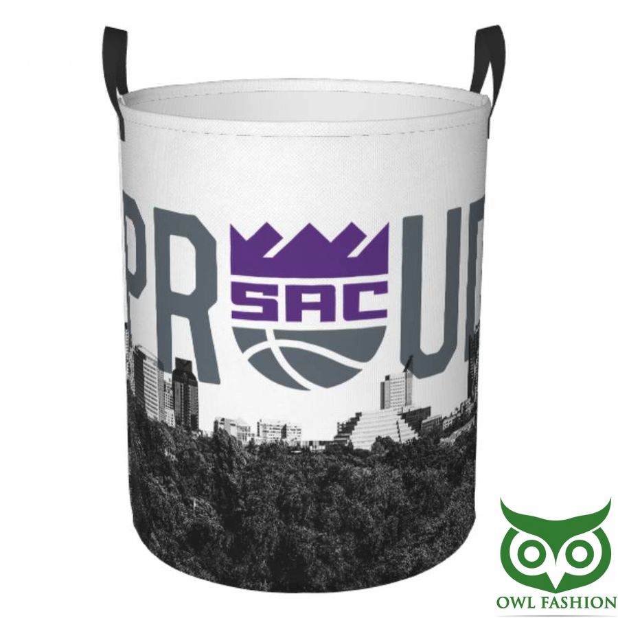 NBA Sacramento Kings Circular Hamper City View Laundry Basket