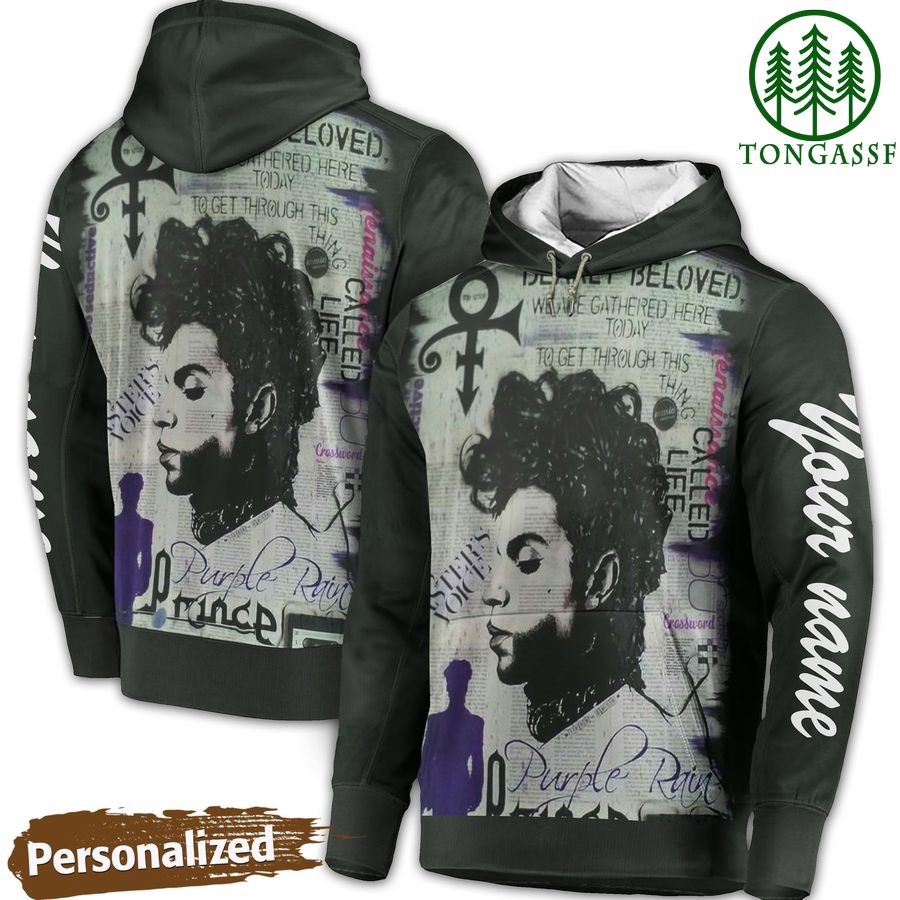 40 Personalized The Artist Prince purple rain dearly beloved 3d Hoodie