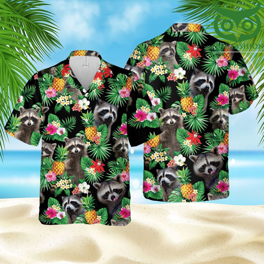 Raccoon Lovers Hawaii Style Hawaiian Shirt