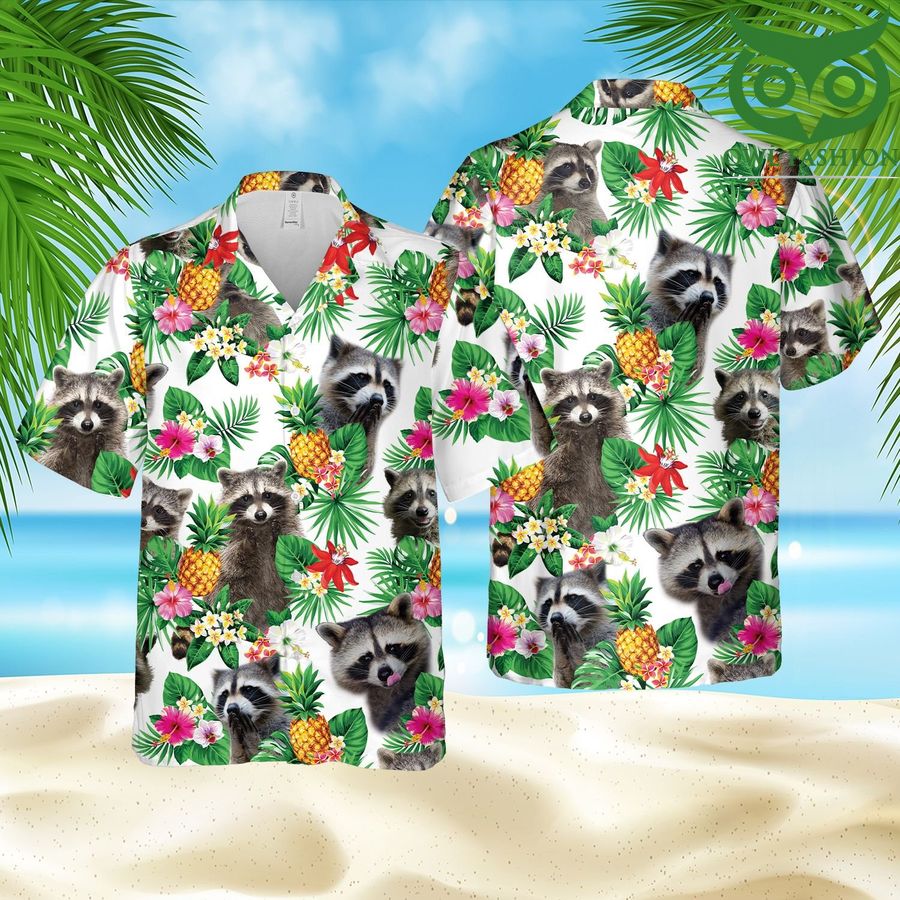 Raccoon Lovers Aloha Summer Beach Hawaiian Shirt