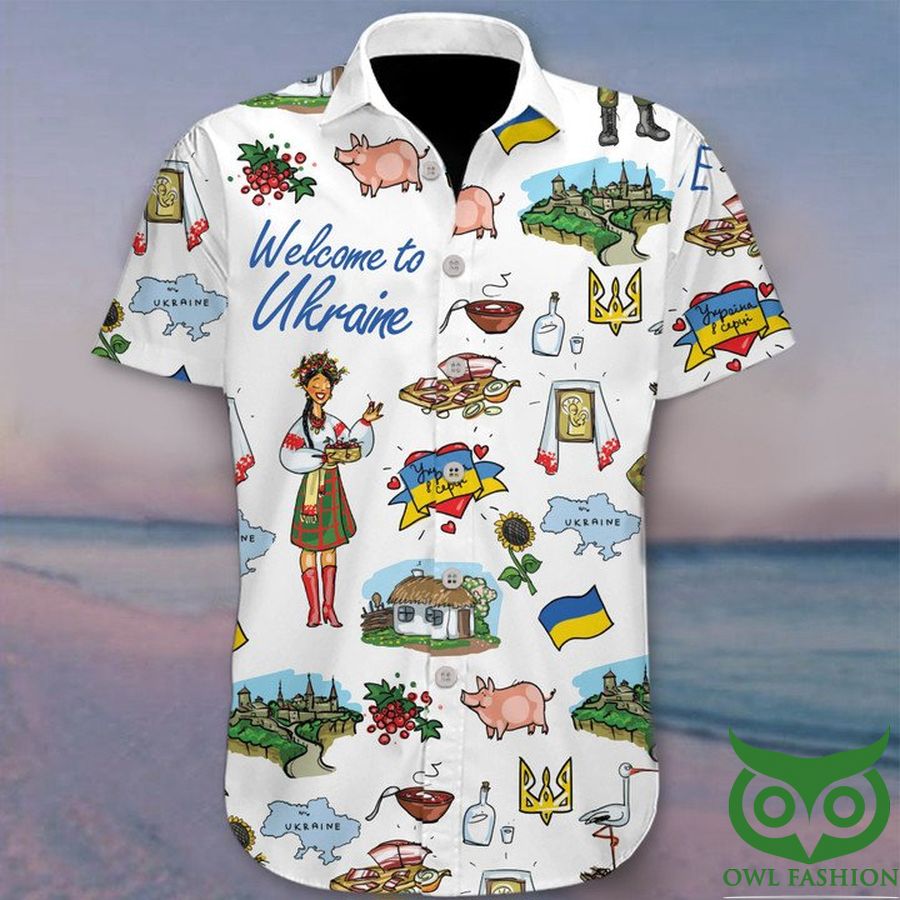 Welcome To Ukraine Summer Vacation Hawaiian Shirt