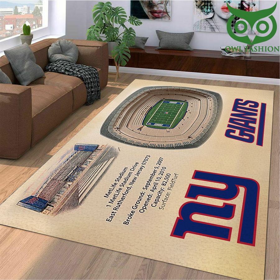Fan Design New York Giants Stadium 3D View Area Rug