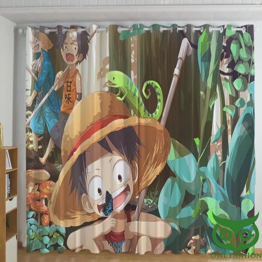 D Luffy Lost In Temper 3D Printed Window Curtain