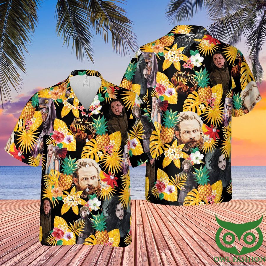 Game of Thrones Characters Tropical Black Hawaiian Shirt