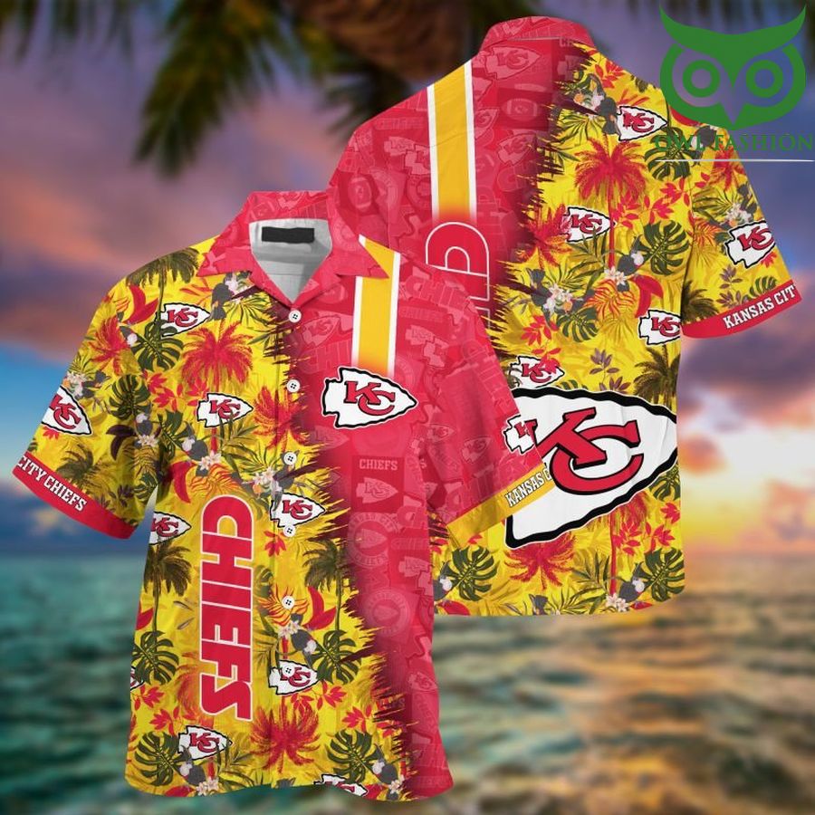 Kansas City Chiefs NFL Summer tropical pattern flower Hawaiian Shirt 