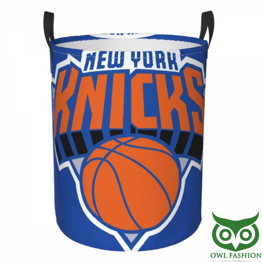 New York Knicks Circular Hamper Orange Blue Laundry Basket