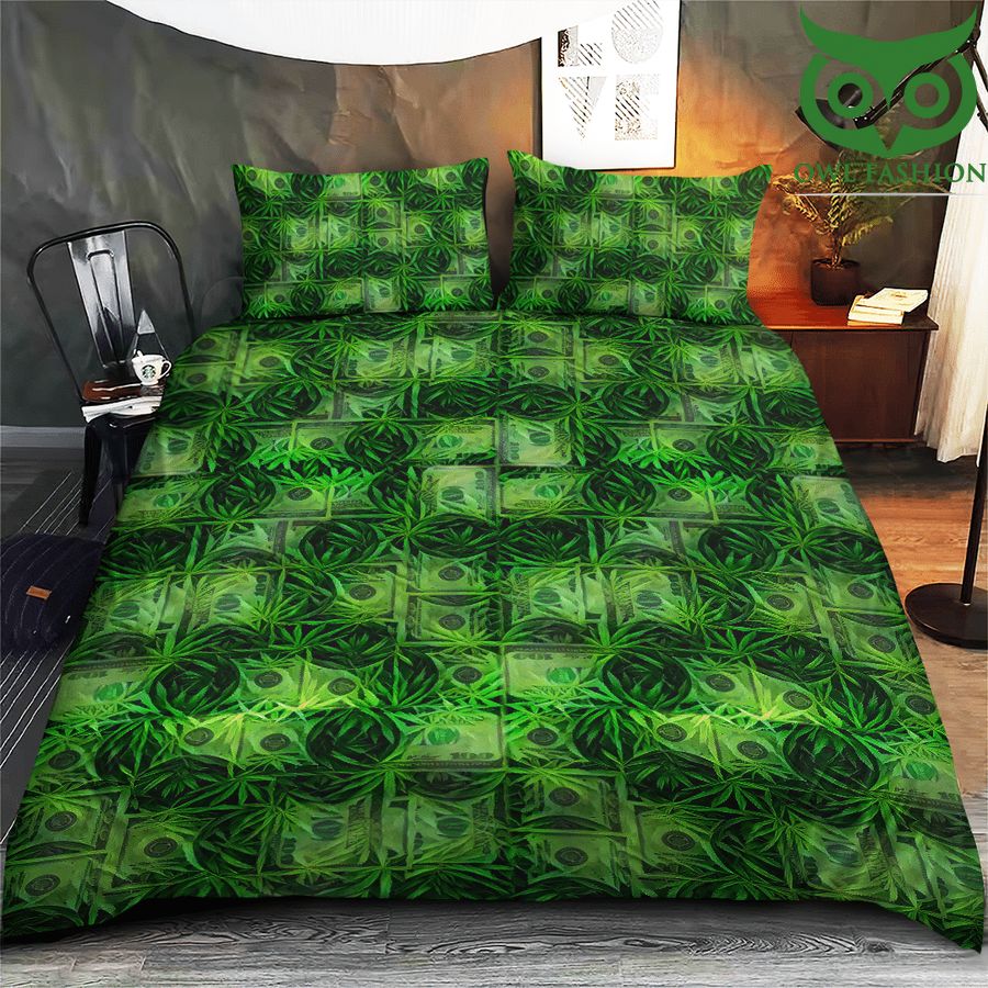 Weed plant green Bedding Set