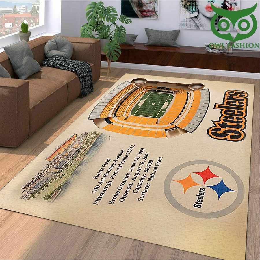 Fan Design Pittsburgh Steelers Stadium 3D View Area Rug