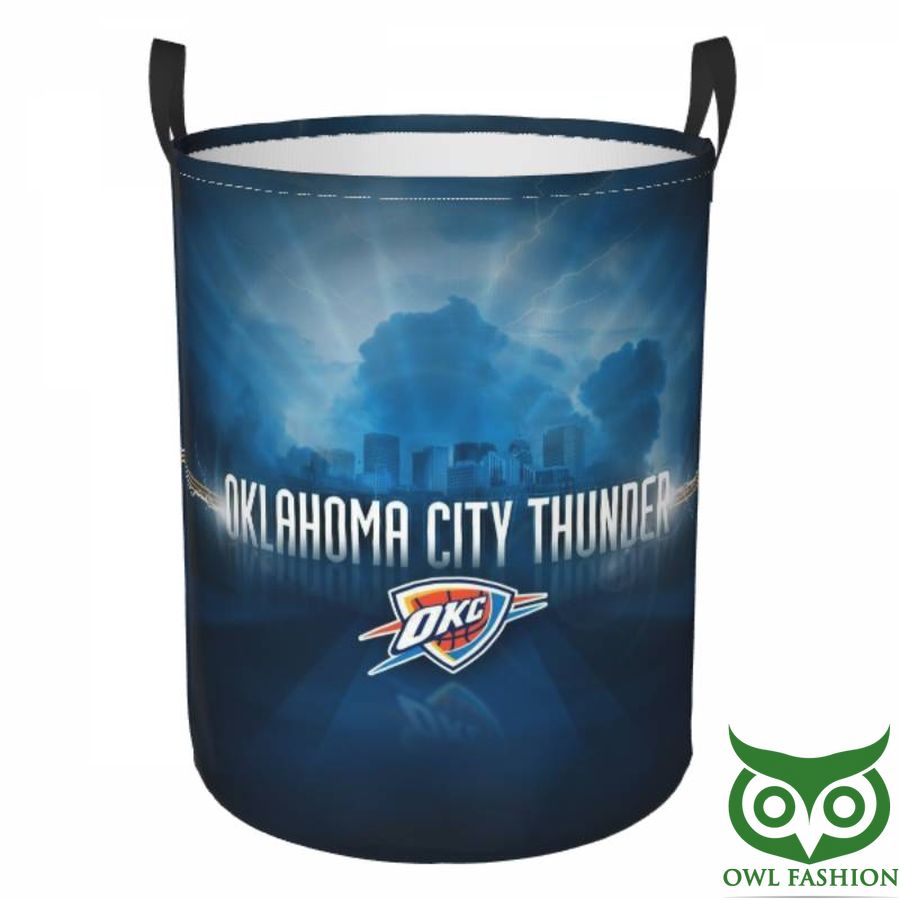 Oklahoma City Thunder Circular Hamper Smoky City Laundry Basket