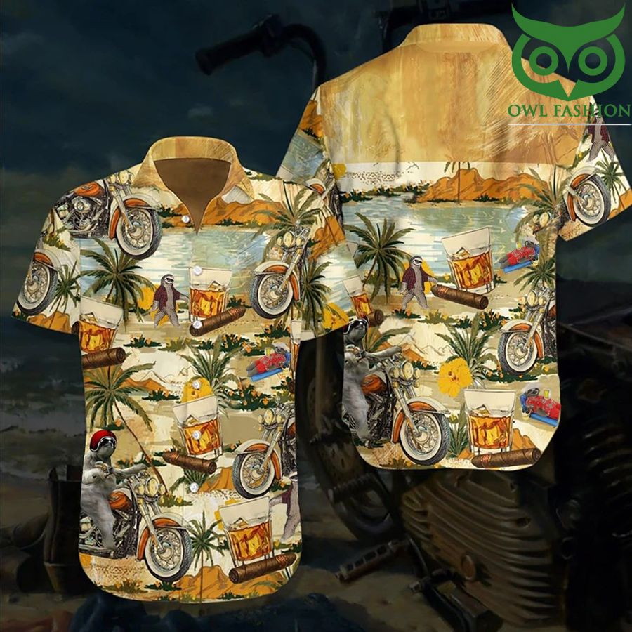 Sloth Motor Hawaiian Shirts Summer Shirt