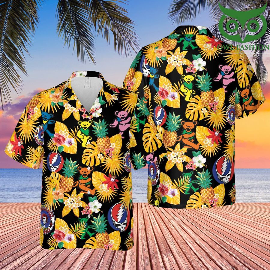 Multiple bears skull Tropical Summer Beach Music Band Hawaiian Shirt 