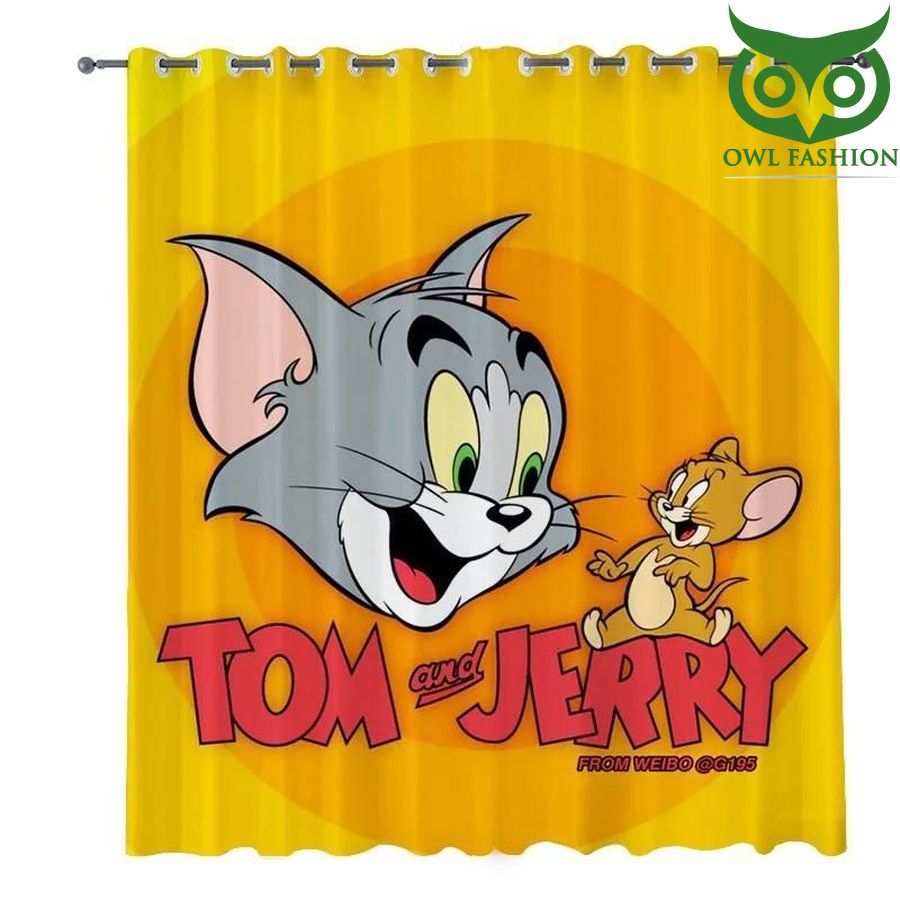 Tom And Jerry Cartoon 3d Printed waterproof house and room decoration shower window curtains