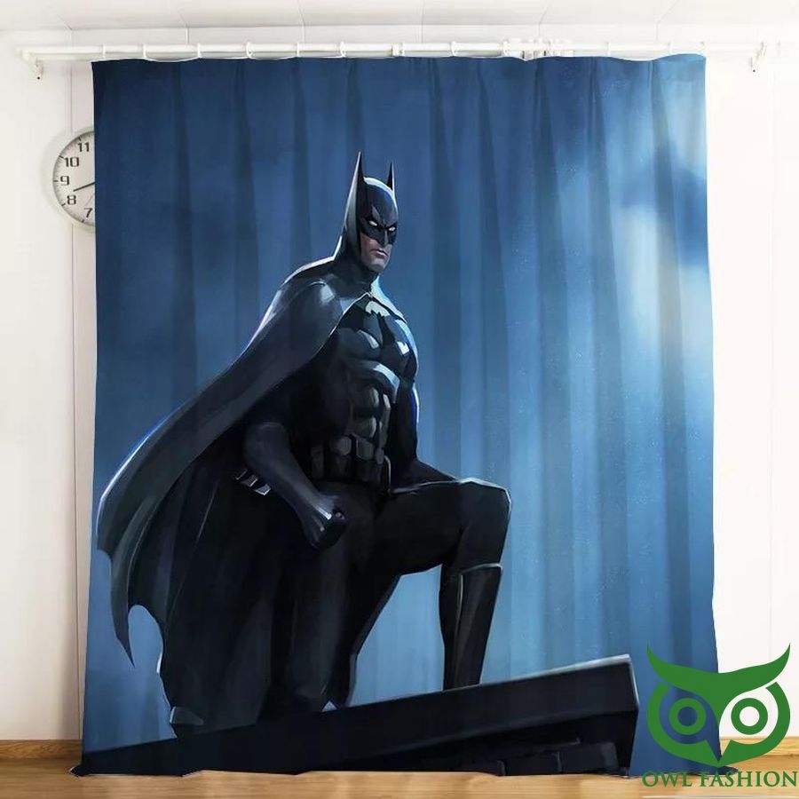 Cool Batman Superhero 3D Printed Window Curtain