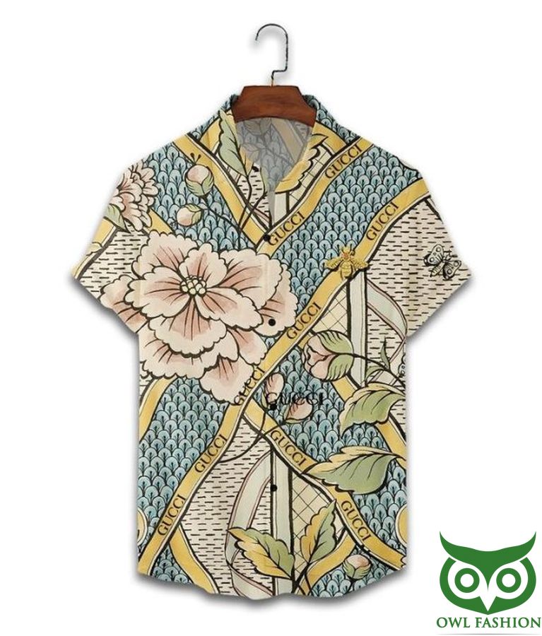 Limited Edition Gucci Flowers Art Hawaiian Shirt Shorts