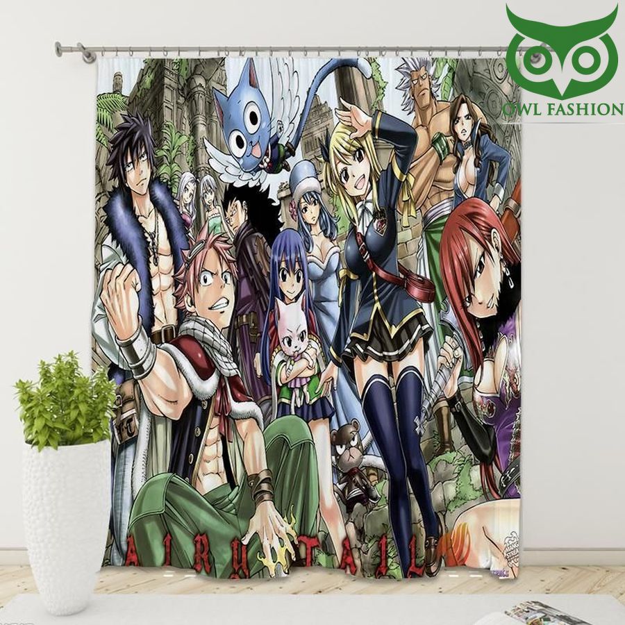 Fairy Tail Character Art waterproof house and room decoration shower window curtains For Fans