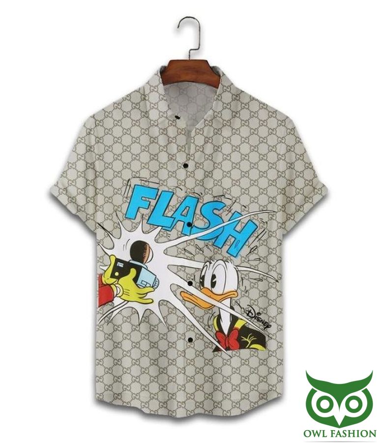 14 Limited Edition Gucci Flash Donald Brown Hawaiian Shirt Shorts
