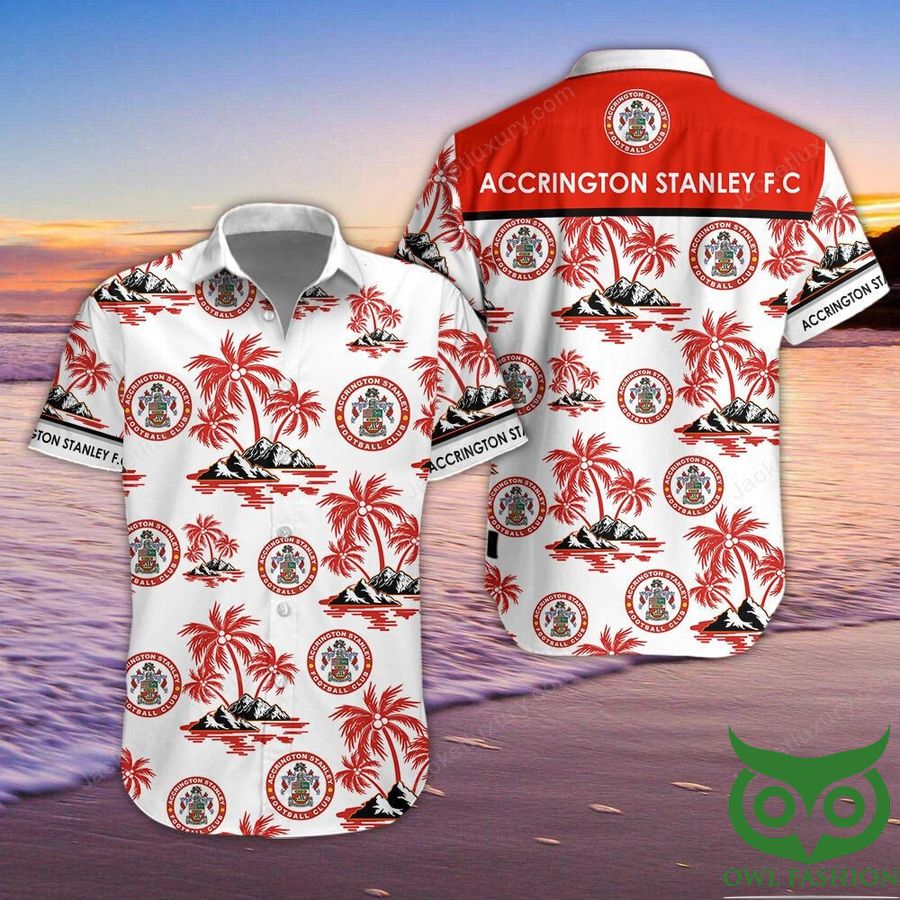 Accrington Stanley Button Up Hawaiian Shirt