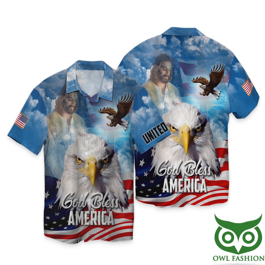 Big Eagle American Sky Independence Day Is Coming Hawaiian Shirt
