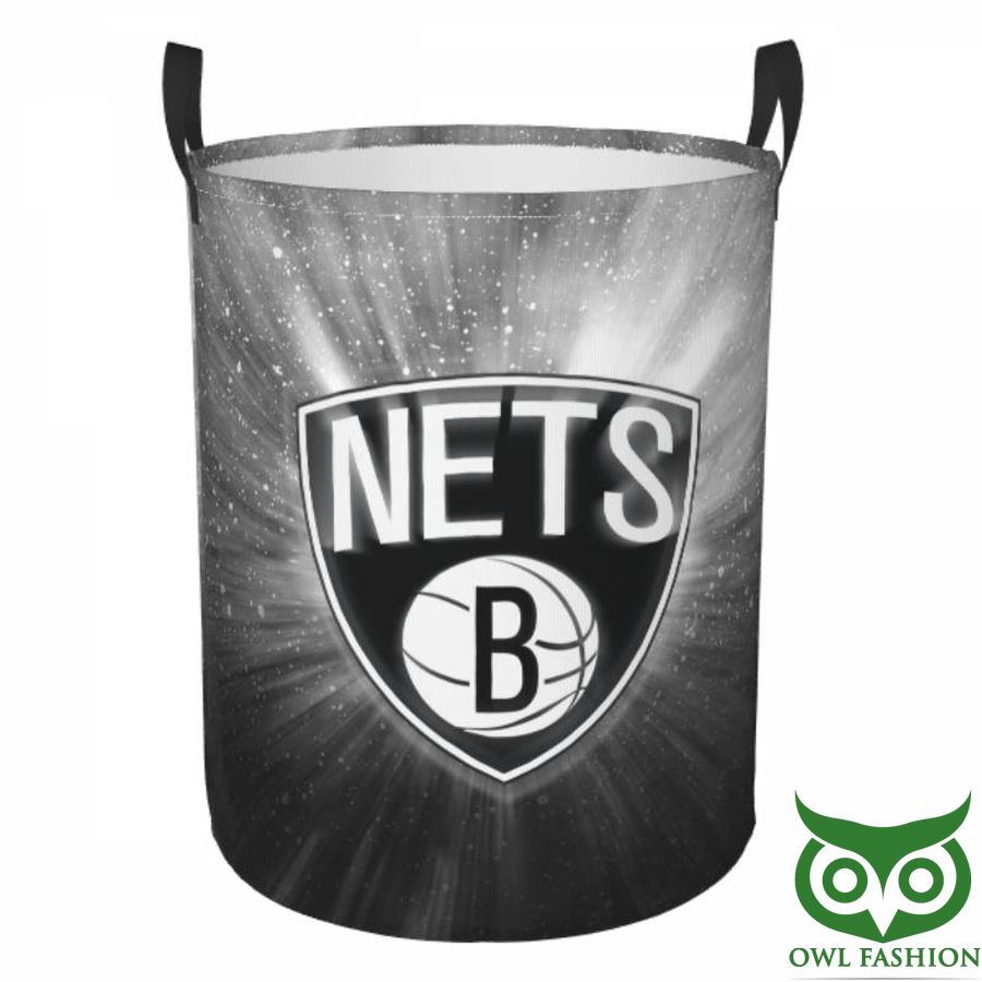 Brooklyn Nets Circular Hamper Black Laundry Basket