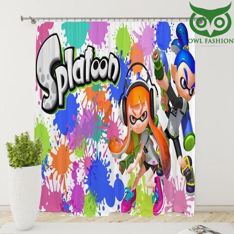 Cool Splatoon 3d Printed Shower Curtain Waterproof Bathroom Sets Window Curtains Home Decor