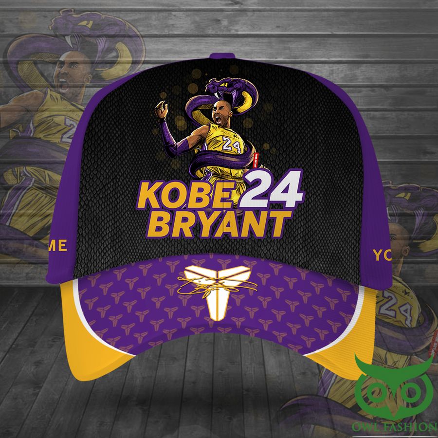 Custom Name Kobe Bryant 24 LAL classic Cap