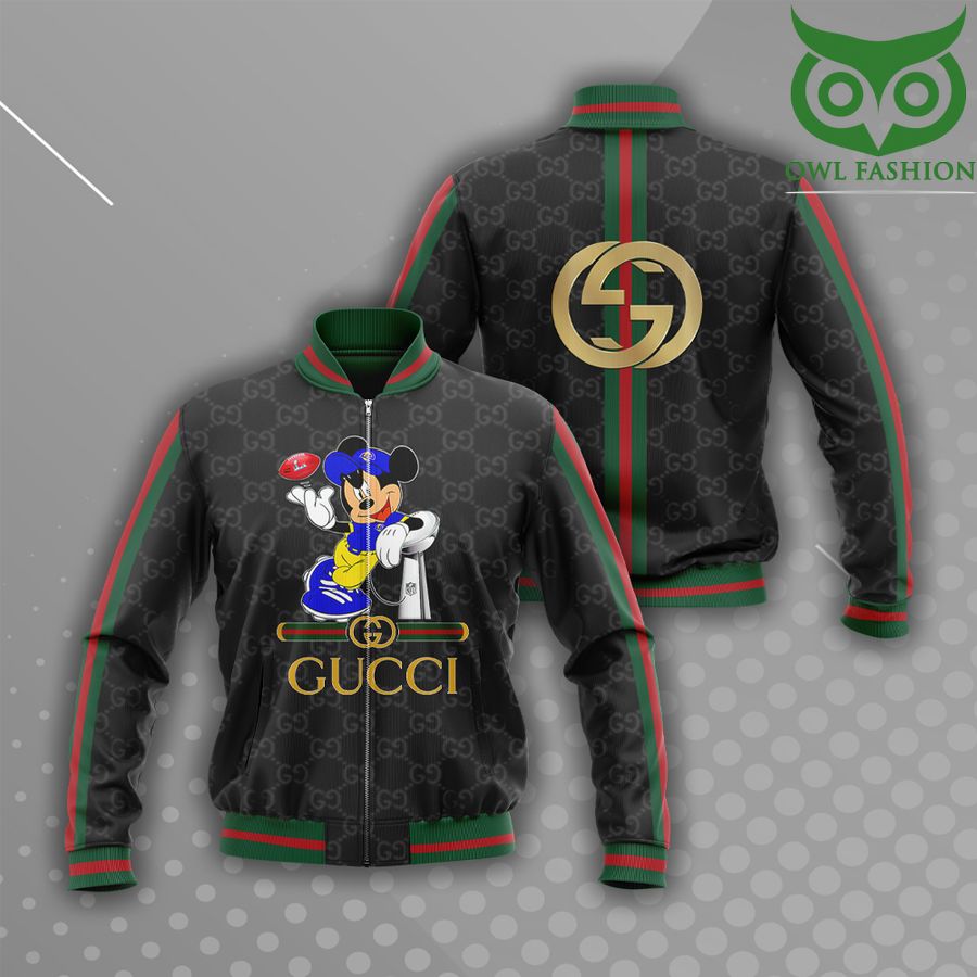 Gucci Mickey Mouse football Limited Edition 3D Full Printing Bomber Jacket