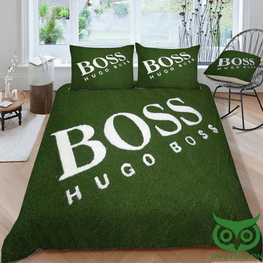 Hugo Boss Green Duvet Cover Bedding Set