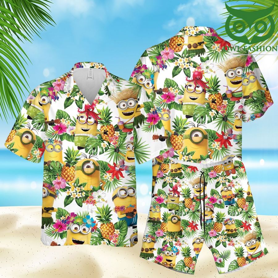 Minions Aloha 3D Hawaii Shirts Shorts summer