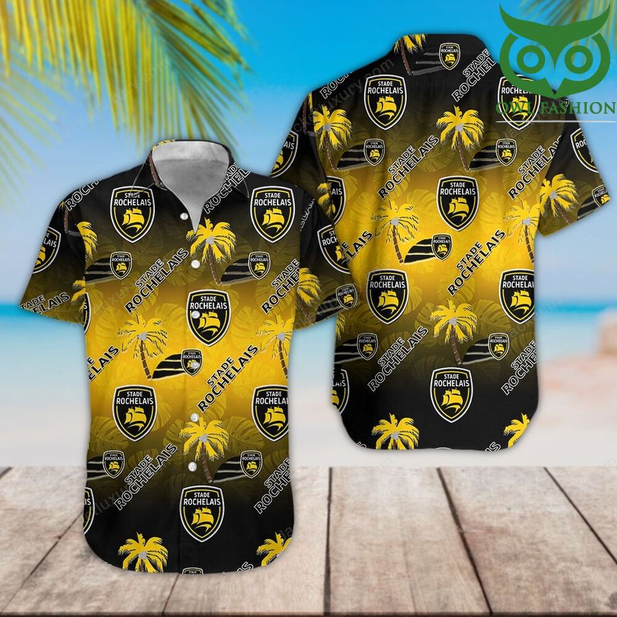 Stade Rochelais Hawaiian Shirt Shortsleeve summer