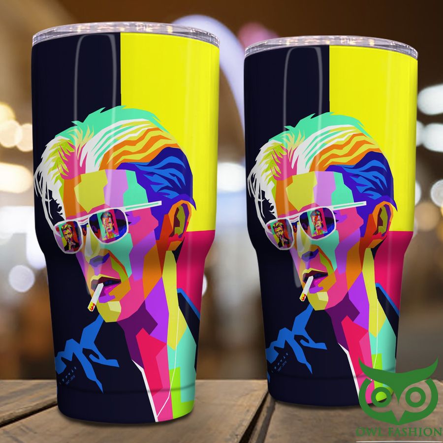 The Chameleon of Rock David Bowie Colorful Stainless Steel Tumbler 