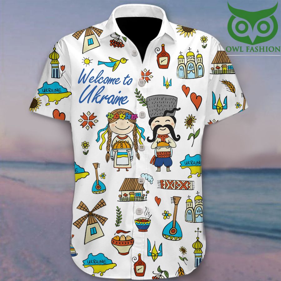 Welcome To Ukraine Hawaii Shirt For Mens Ukrainian Vacation Clothing Summer Ideas