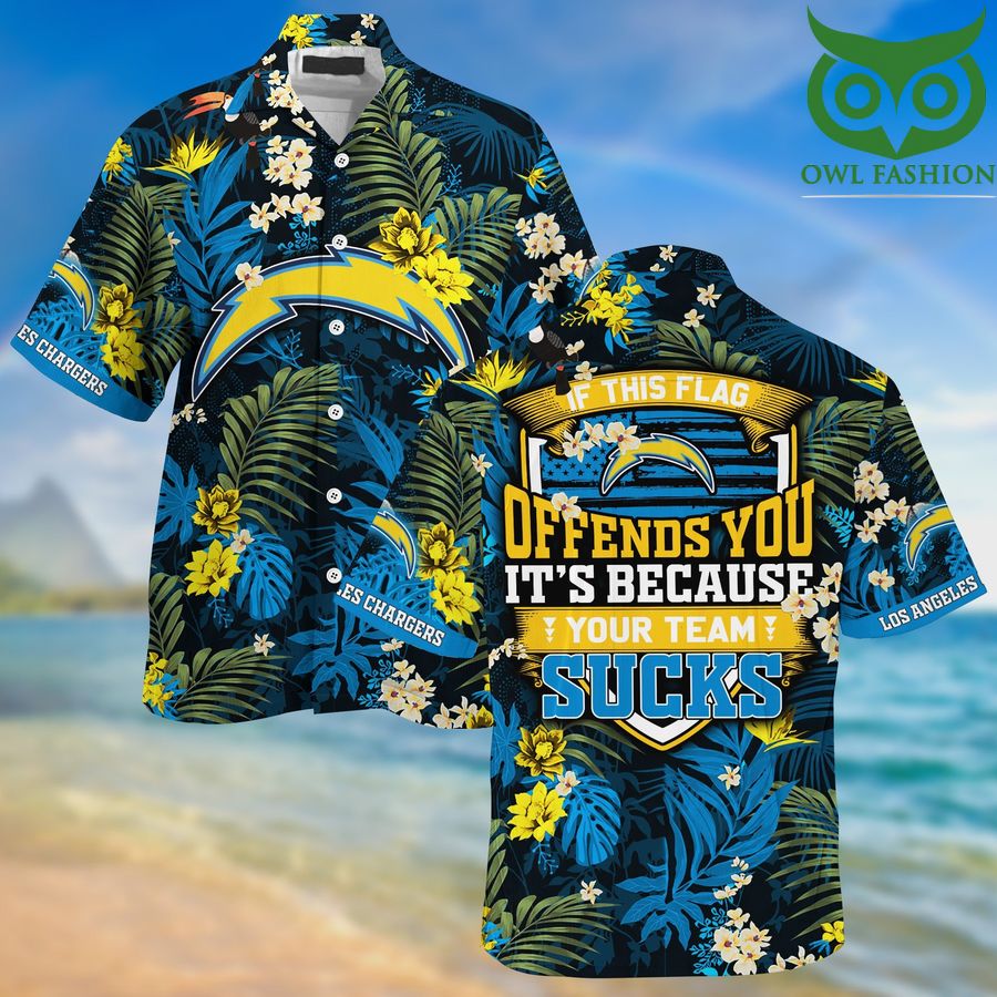 Los Angeles Chargers NFL this flag offends you Summer Hawaiian Shirt 