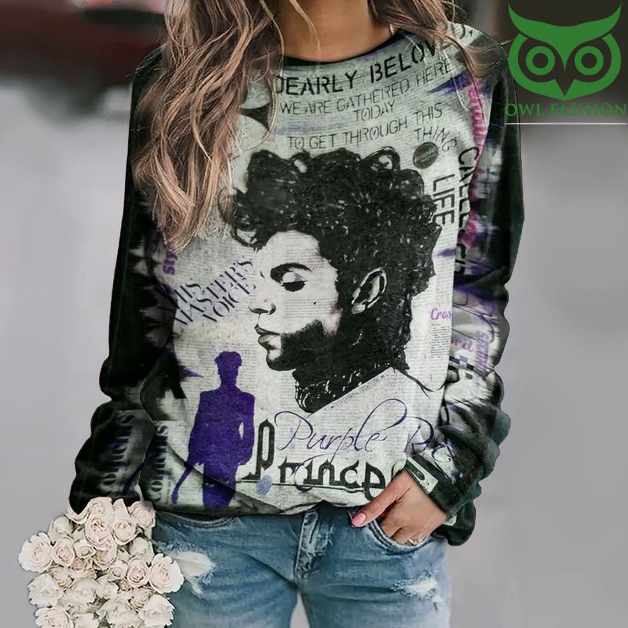 The Artist Prince purple rain dearly beloved Unisex All Over Print Cotton Sweatshirt