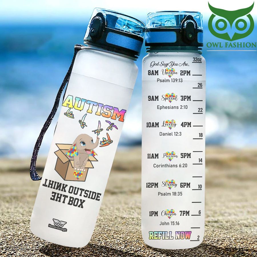 Think Outside the Box Autism Water Tracker Bottle 