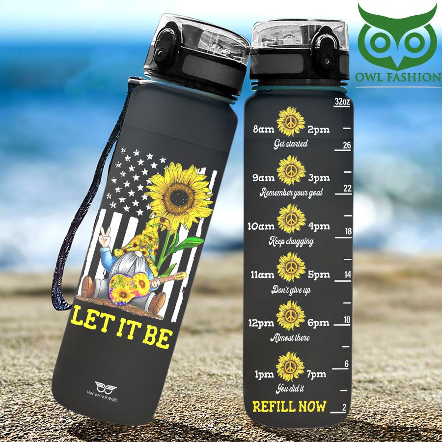 Let It Be Hippie special Water Tracker Bottle 
